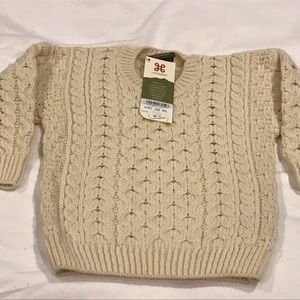 Carraigdonn NWT kids size S Cream Merino Sweater